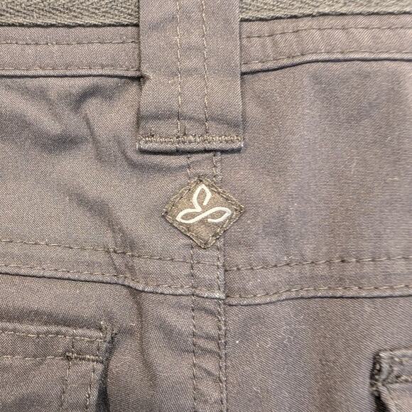 PrAna Pants Grey Skinny Pockets Hiking Camping Travel Lightweight Layer - Size 6 - Picture 6 of 7